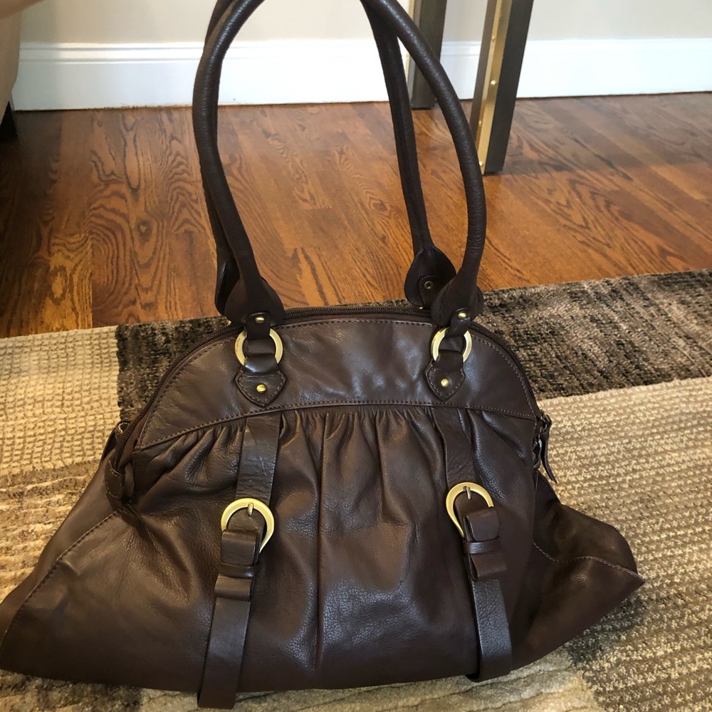 Michael Rome Brown Leather Bag
